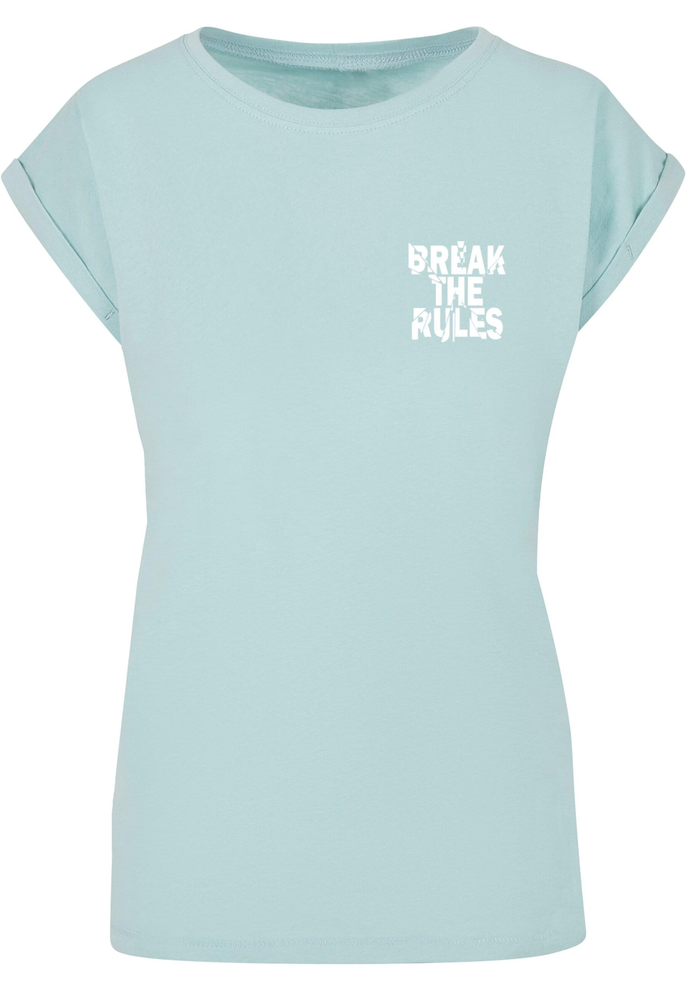 Merchcode Shirt 'Break The Rules 2' in Blauw: voorkant
