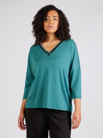 ONLY Carmakoma Shirt 'Nika' in Groen: voorkant