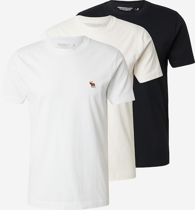 Marškinėliai iš Abercrombie & Fitch, spalva – kremo / juoda / balta, Prekių apžvalga