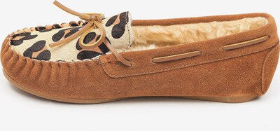 Papuci de casă 'Hanes' Gooce pe bej / maro cămilă / negru, Vizualizare produs