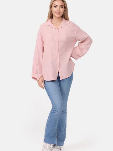Worldclassca Bluse 'Damen Musselin Bluse Sommer'‌‌‌‌‌‌‌‌‌ in Pink
