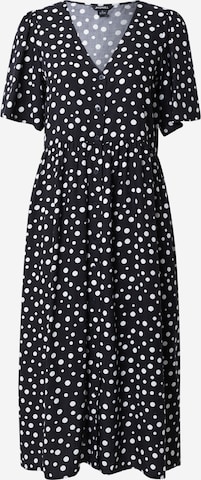 Monki - Vestido camisero en negro: frente