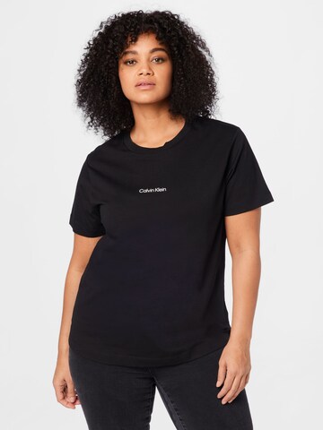 melns Calvin Klein Curve T-Krekls: no priekšpuses