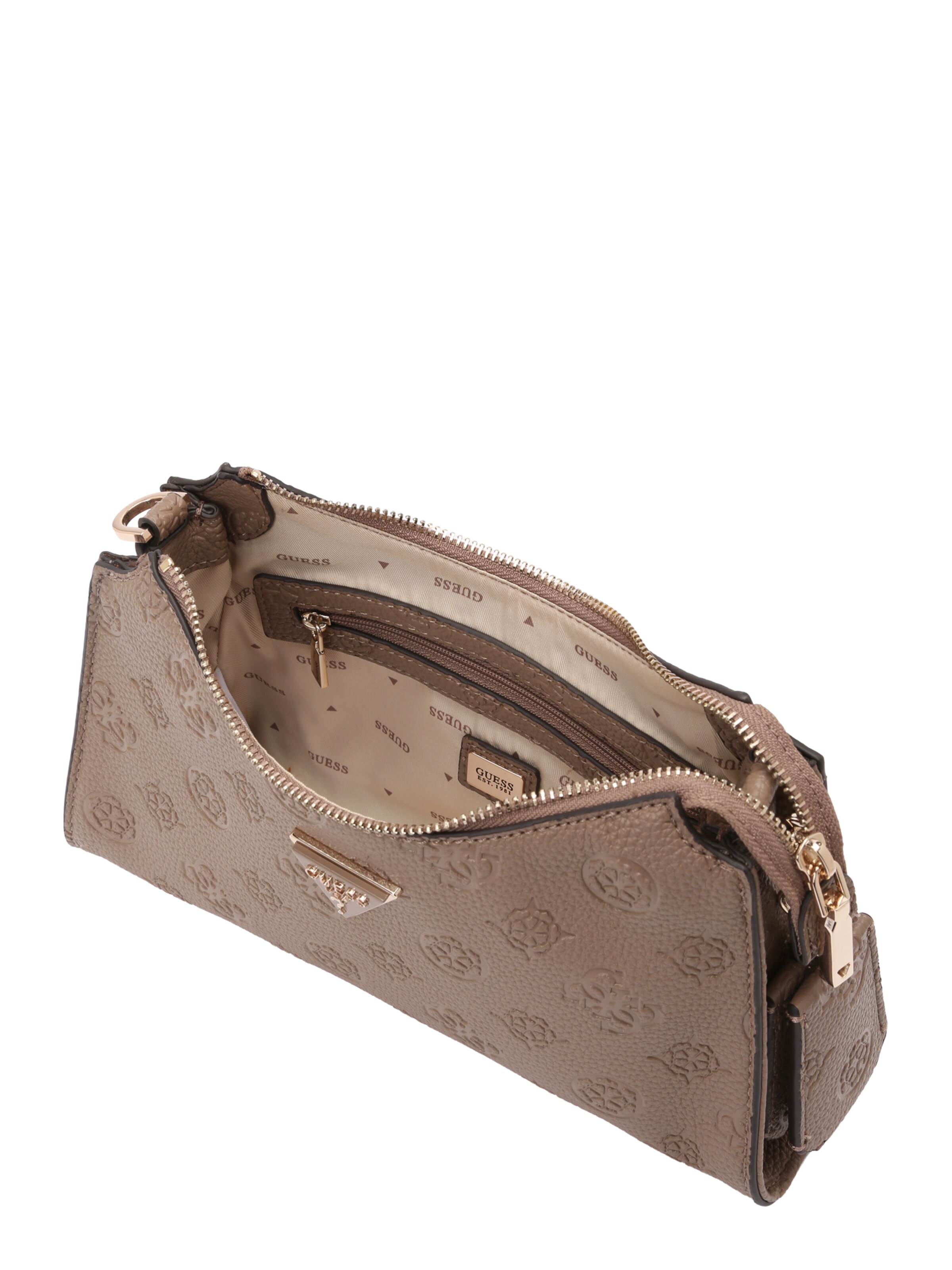 GUESS Shoulder bag 'CRESIDIA II TOP ZIP SHLDR BAG' in Beige