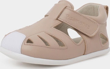 Pisamonas - Zapatos primeros pasos en beige: frente
