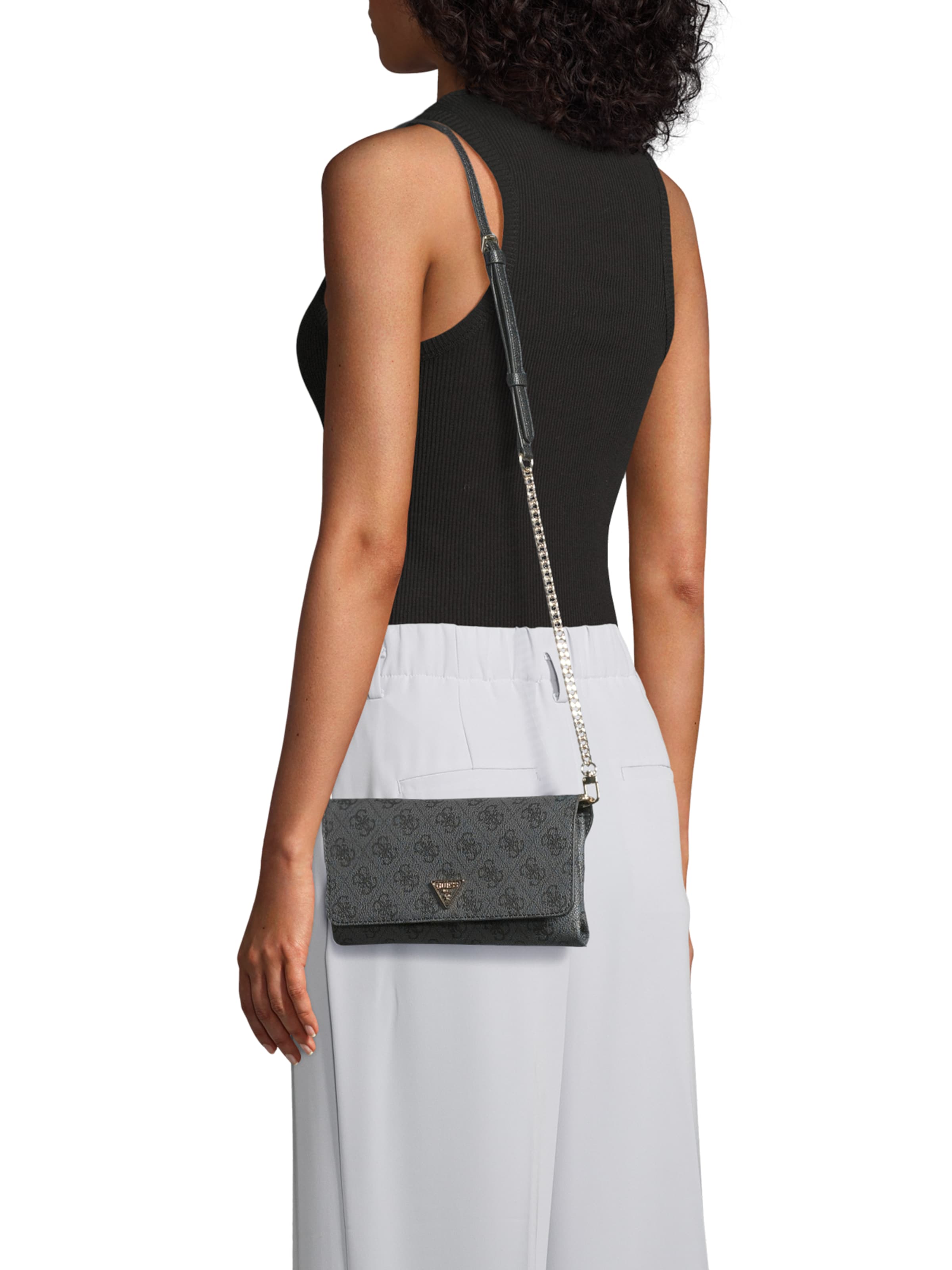 pelēks GUESS "Clutch" stila somiņa 'NOELLE II XBODY FLAP ORGANIZER'