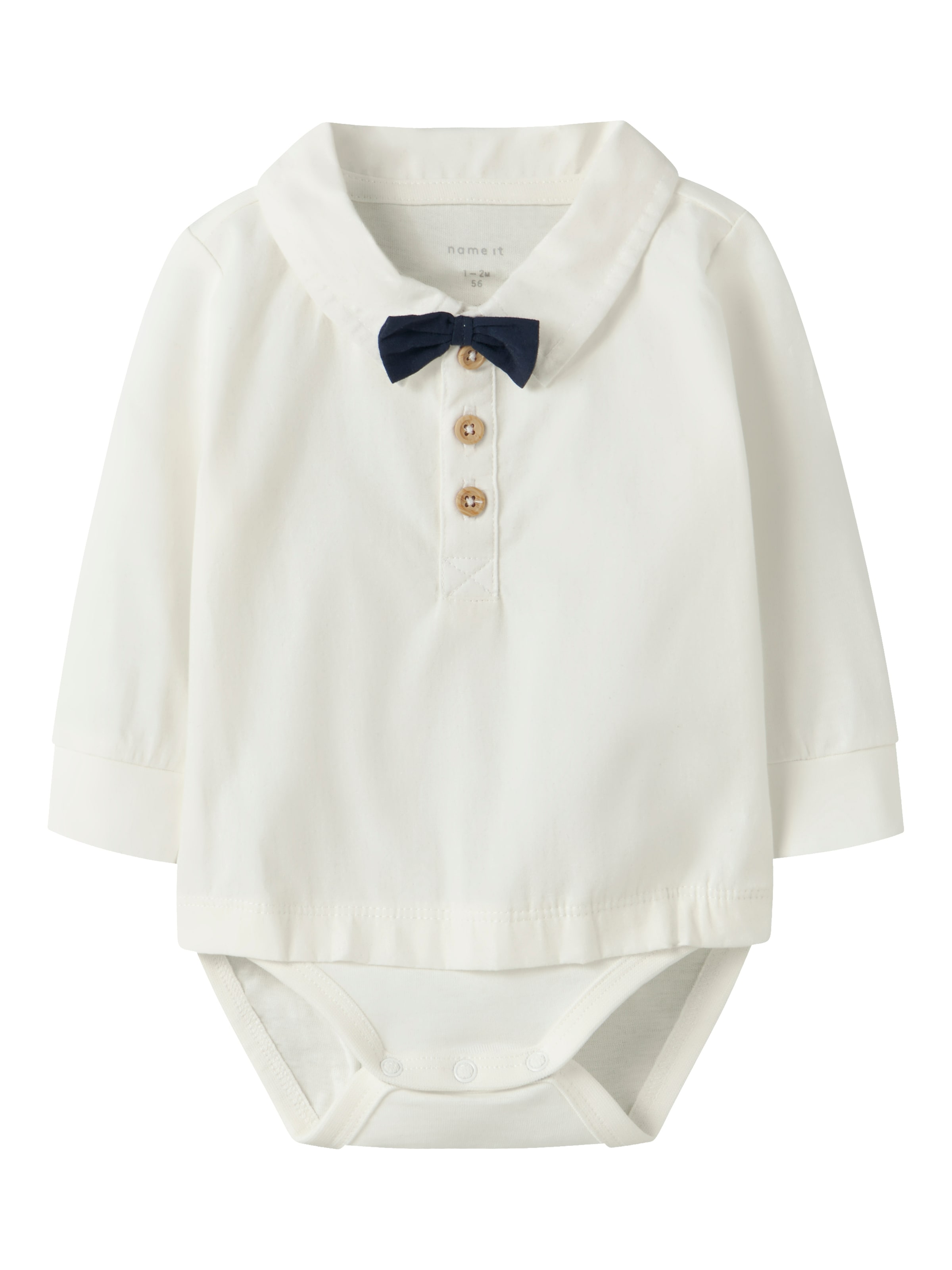 NAME IT Rompertje/body 'NBMNOLLER' in Wit: voorkant