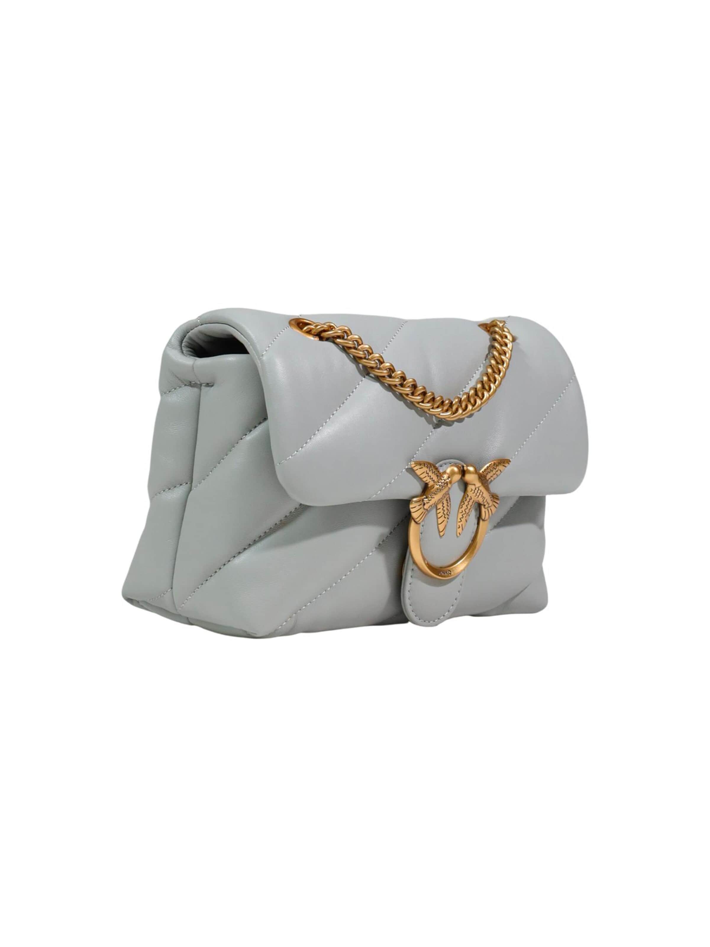 PINKO - Bolso de hombro 'LOVE PUFF MINI CL SHEEP NAPPA 100039 A0F2' en gris