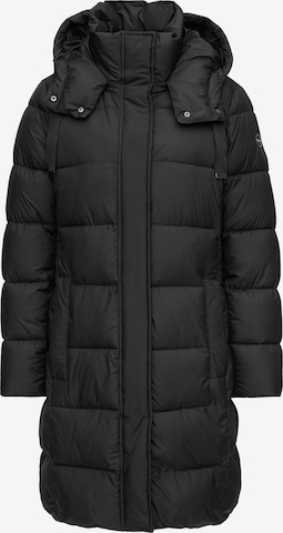MANISA Winter parka 'Steppmantel' in Black: front