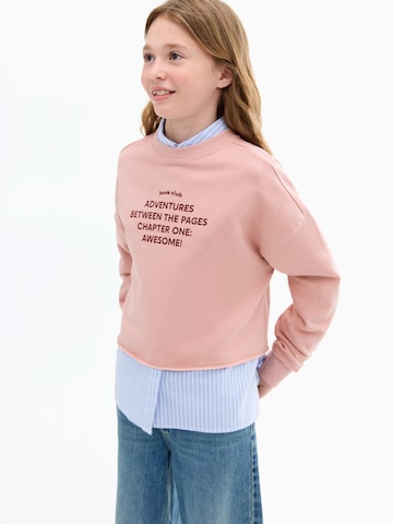MANGO KIDS Суичър 'CHAPTER' в розово: отпред