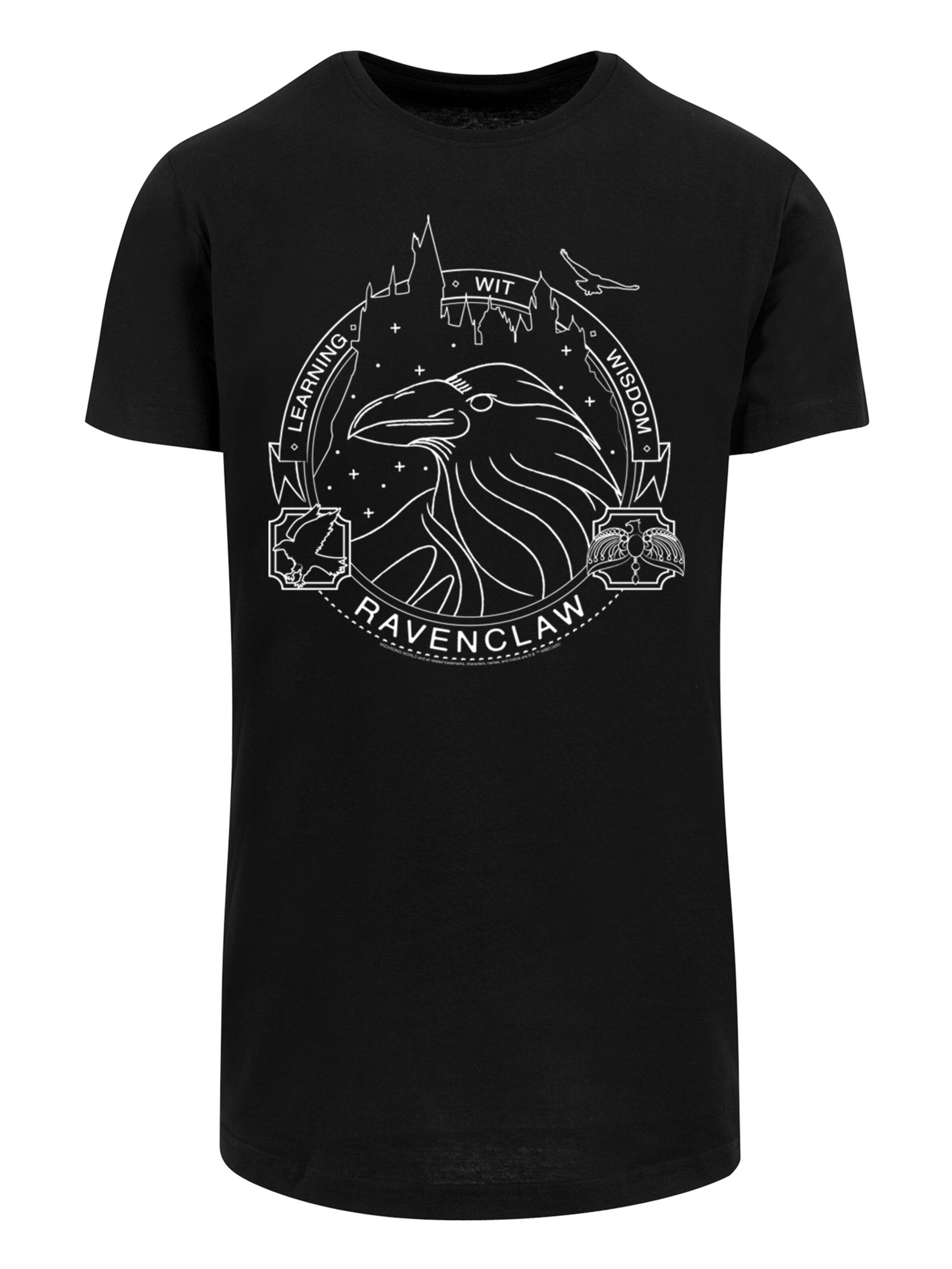 F4NT4STIC Shirt 'Harry Potter Ravenclaw Seal' in Black: front