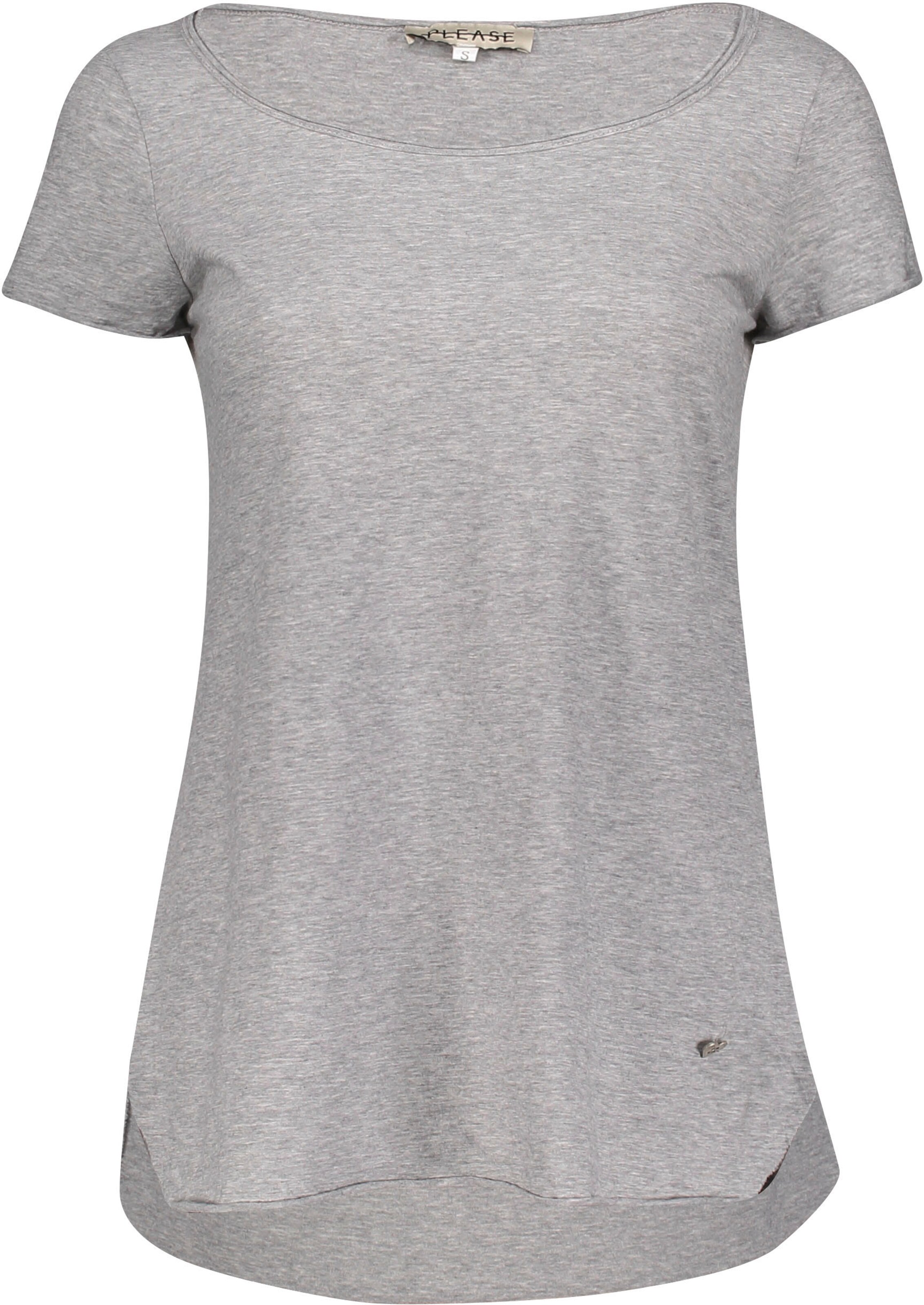 PLEASE Shirt in Grau: Vorderseite