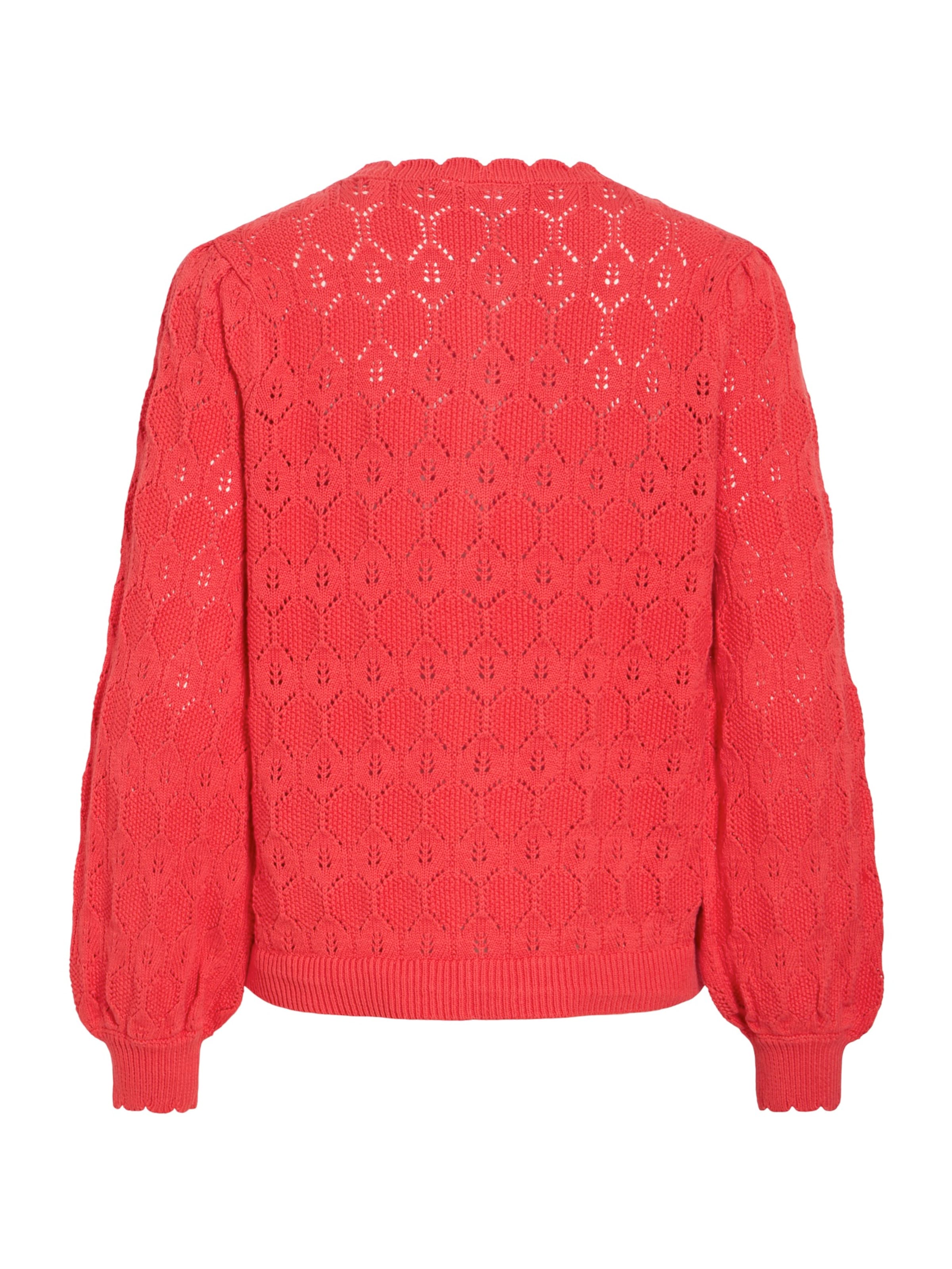 VILA Gebreid vest 'VILOWEN' in Rood