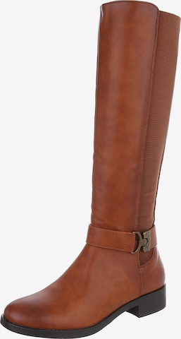 Ital-Design Stiefel in Beige: Vorderseite