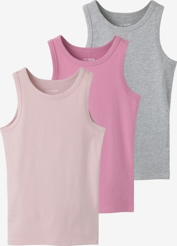 TWO SOON - Top en gris: frente