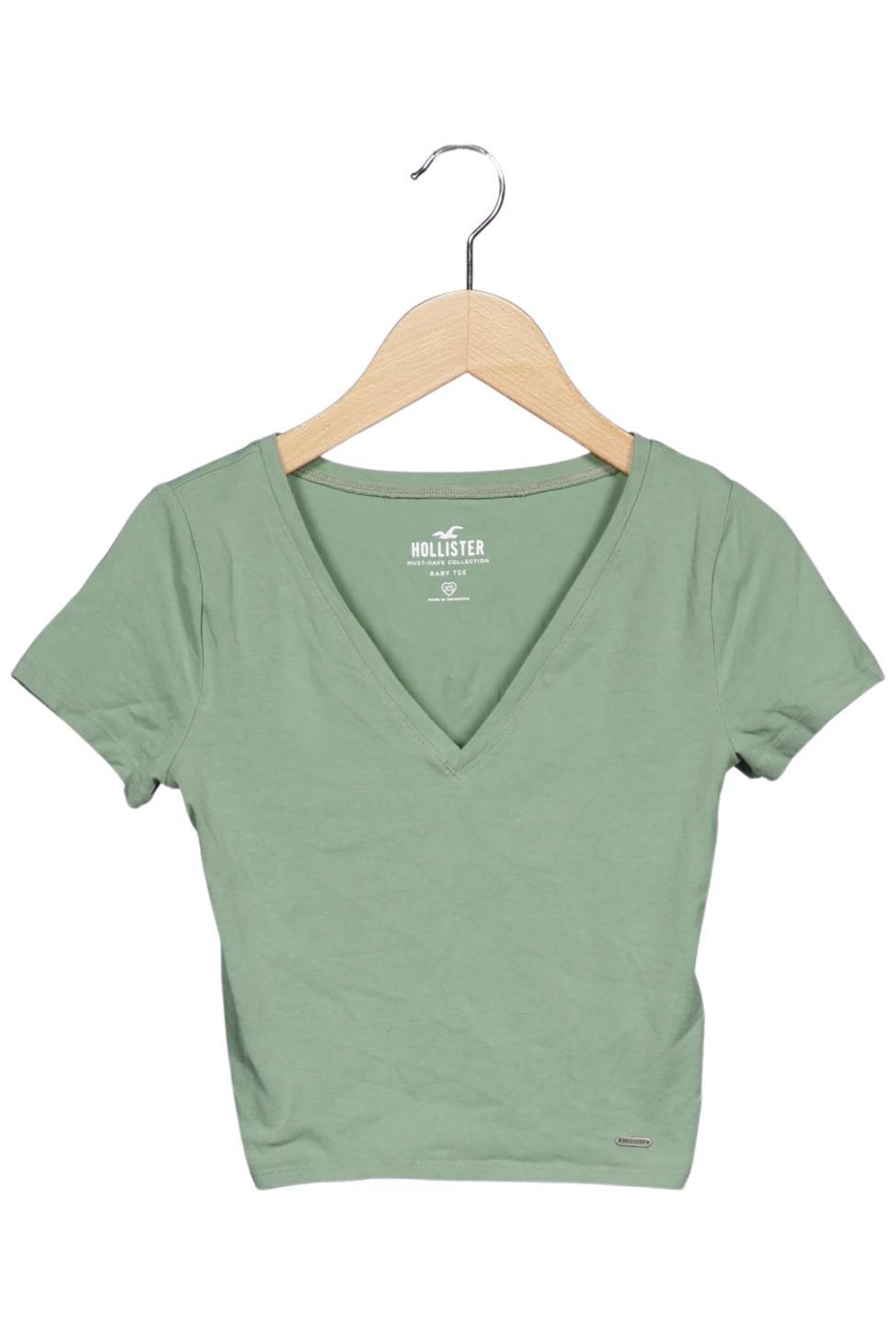 HOLLISTER Top & Shirt in XS in Green: front