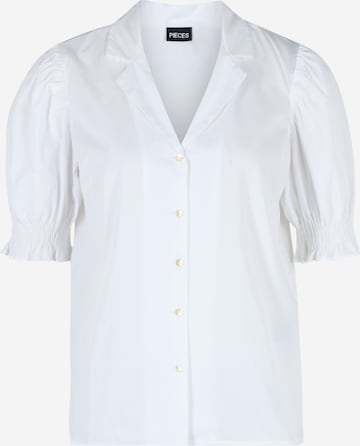 Pieces Tall Blouse 'Salma' in White: front