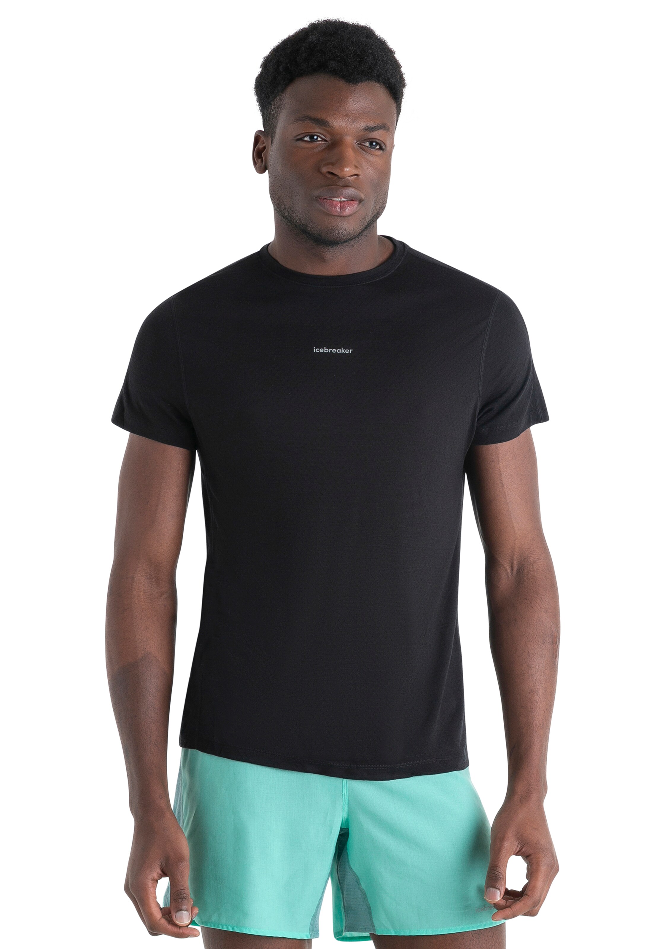 ICEBREAKER Λειτουργικό μπλουζάκι 'Cool-Lite Speed' σε μαύρο: μπροστά