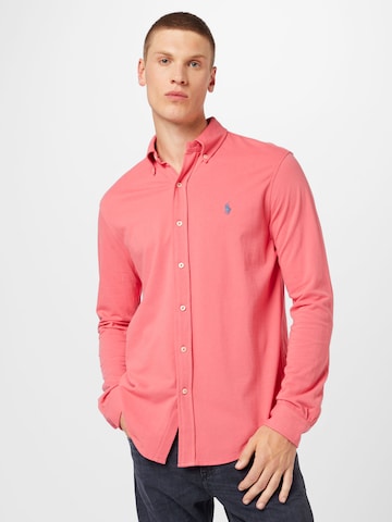 Polo Ralph Lauren - Slim Fit Camisa em vermelho: frente