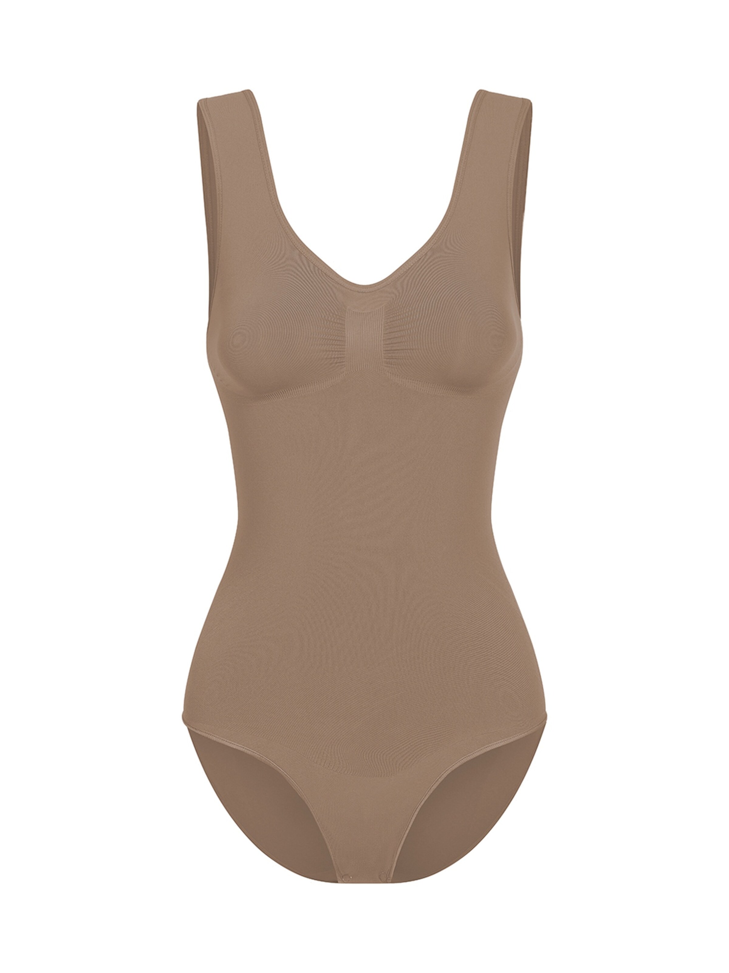 cfab (formerly creamy fabrics) Shapingbody 'Tank Bodysuit Sculpting Shapewear mit Slip'‌‌‌‌‌ in Braun: Vorderseite