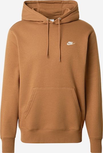 Megztinis be užsegimo 'CLUB' iš Nike Sportswear, spalva – šviesiai ruda / balta, Prekių apžvalga