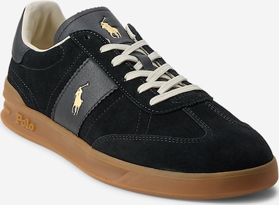 Polo Ralph Lauren Matalavartiset tennarit 'HRT AERA' värissä kulta / musta, Tuotenäkymä