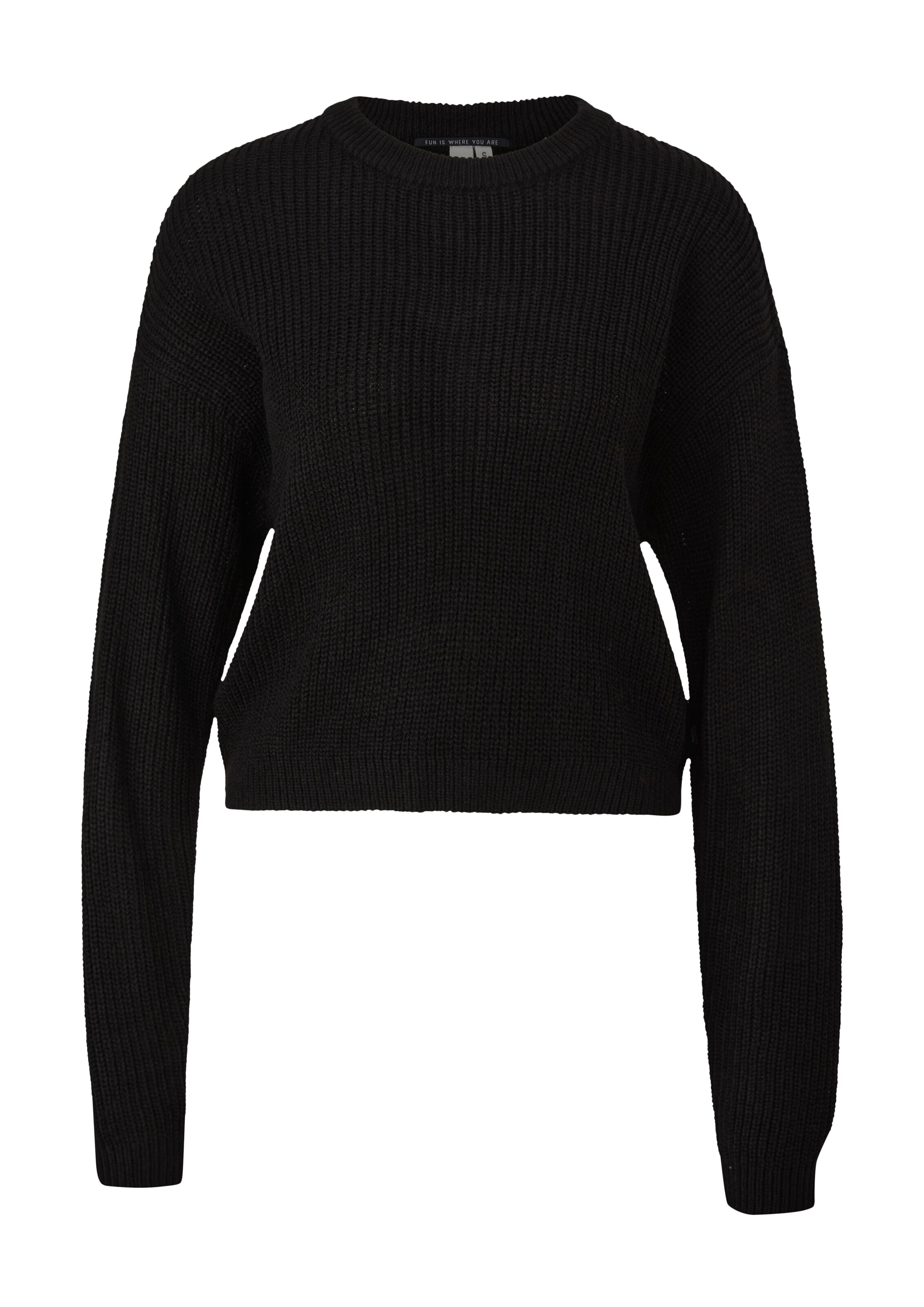 QS Pullover in Schwarz: Vorderseite