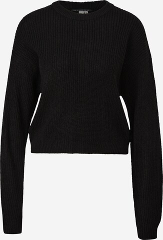 Pull-over QS en noir : devant