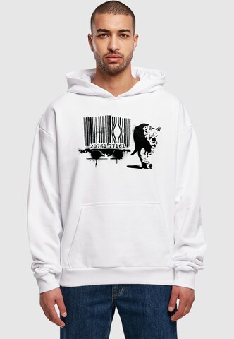 Merchcode Sweatshirt 'Brandalised ' in Wit: voorkant