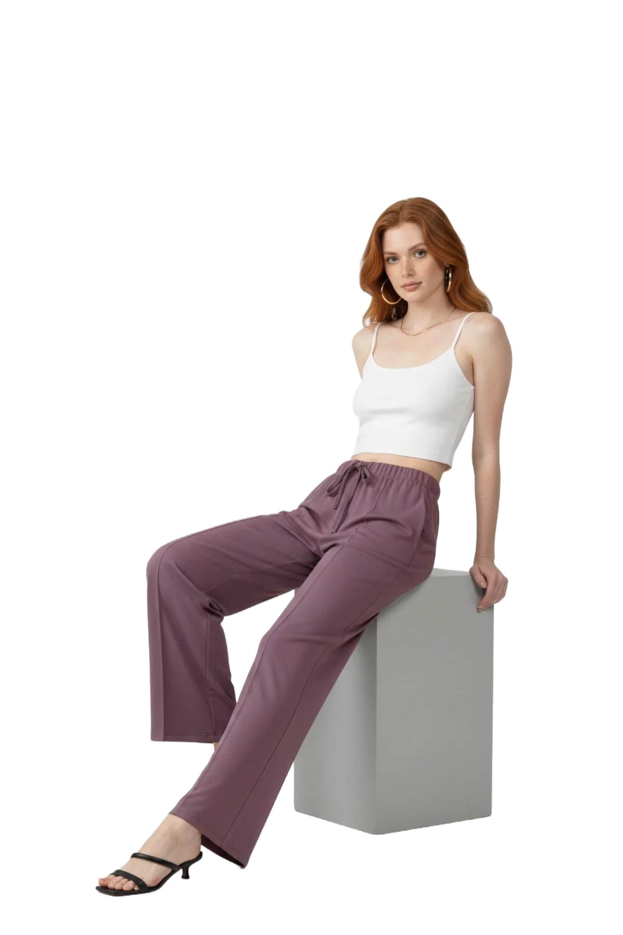 Wide Leg Pantalon No Matter What en violet