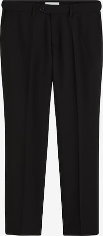 Regular Pantalon à plis bonprix en noir : devant