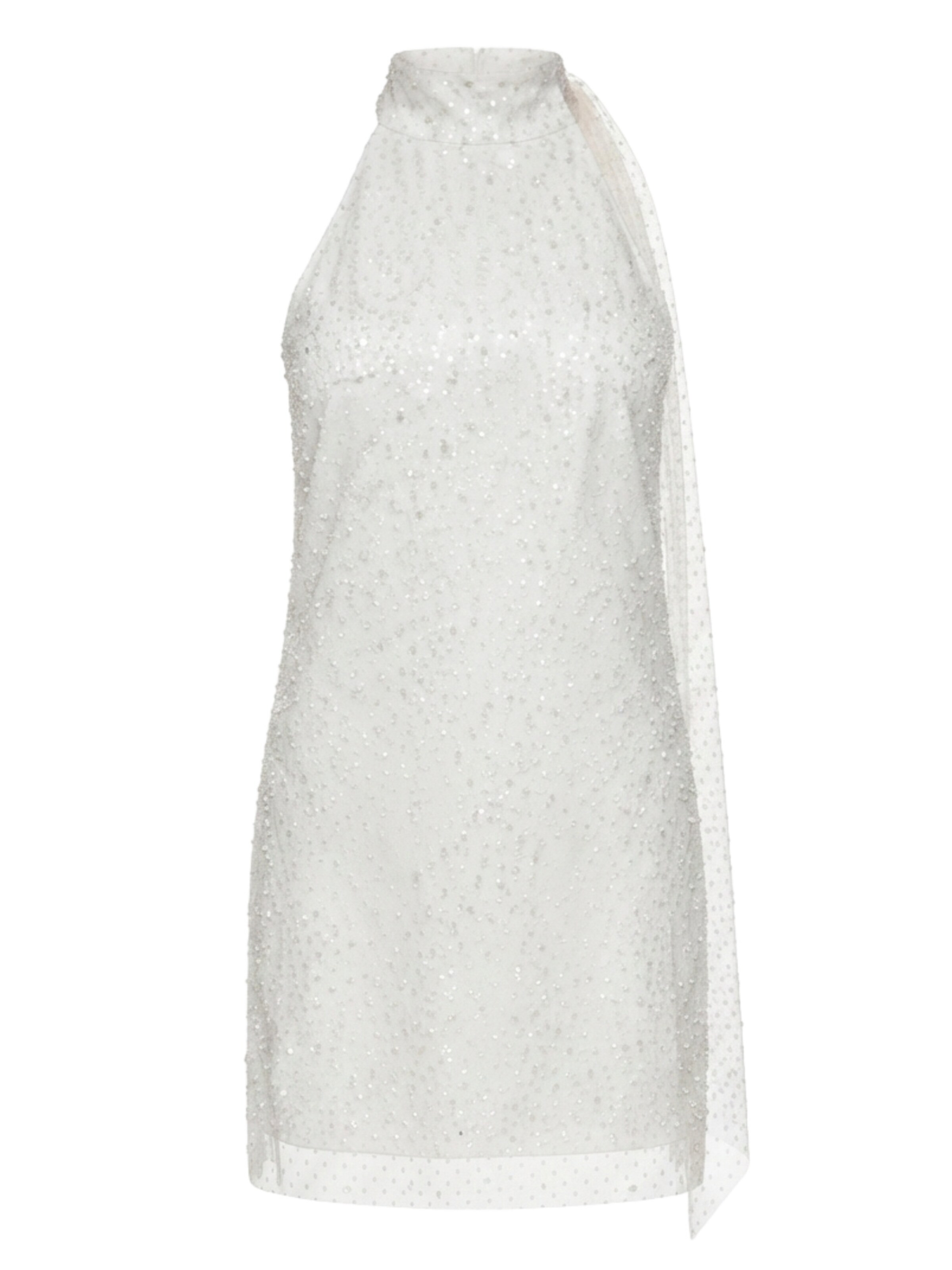 Ombre Cocktailjurk in Wit: voorkant