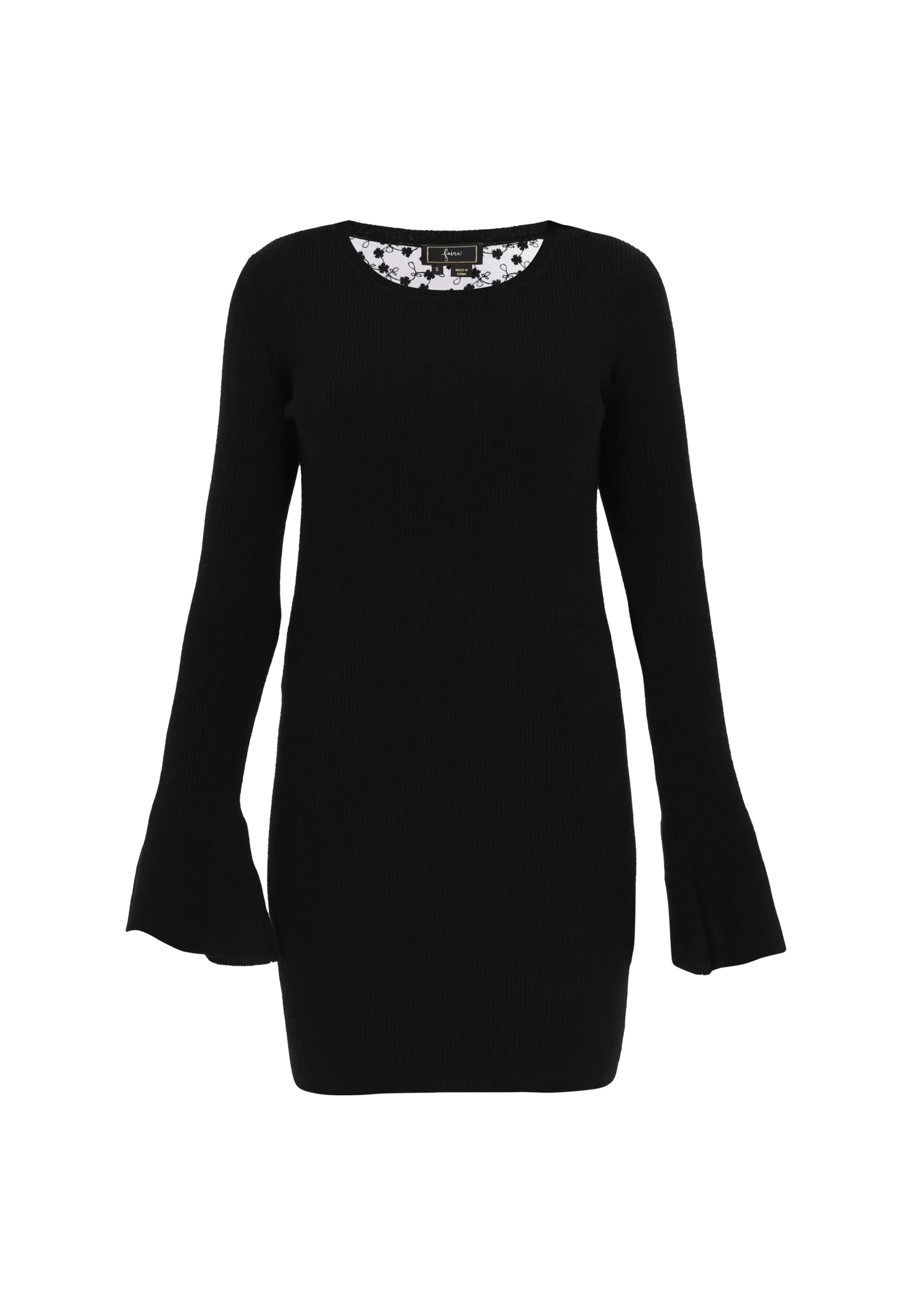 Robes en maille faina en noir : devant