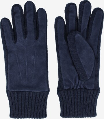 Gants 'LIV' KESSLER en bleu : devant