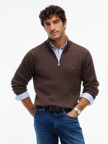 TOMMY HILFIGER Sweater 'CLASSIC' in Brown: front
