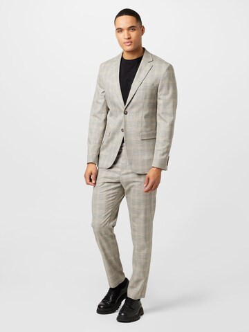 Coupe slim Costume SELECTED HOMME en gris : devant