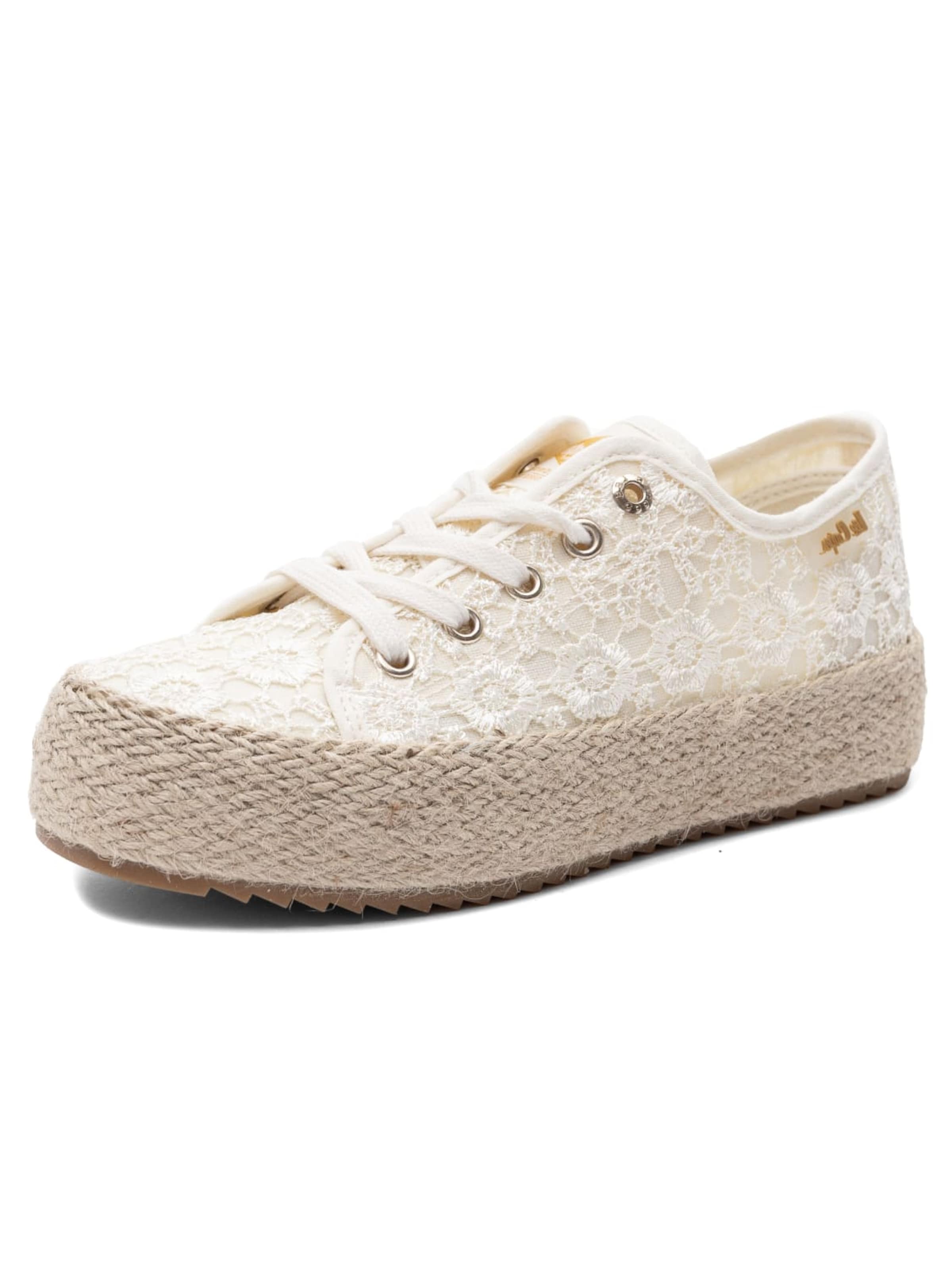 Lee Cooper Platform trainers in Beige: front
