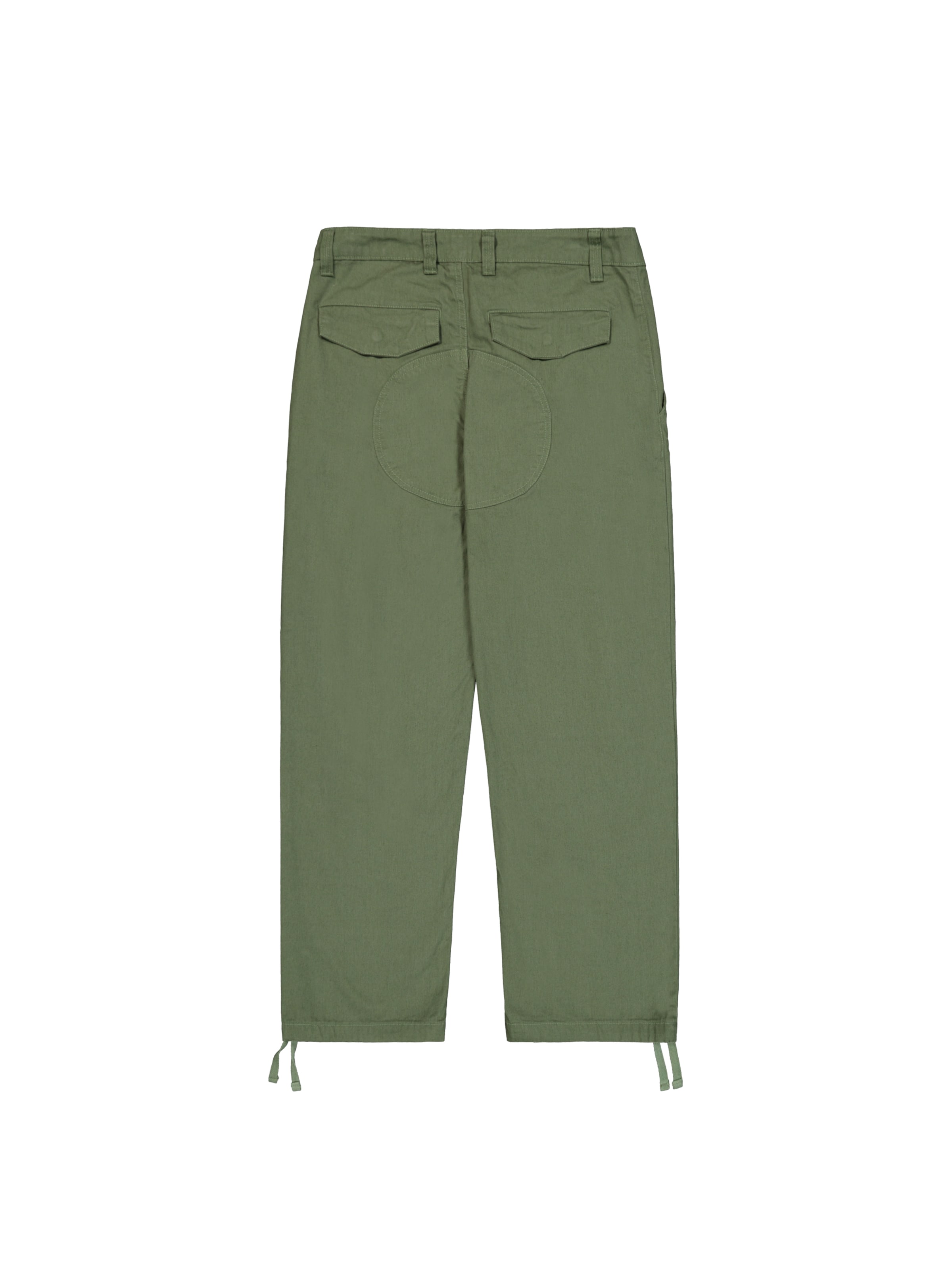 ALPHA INDUSTRIES Loose fit Cargo trousers 'CWU-18/P' in Green: back