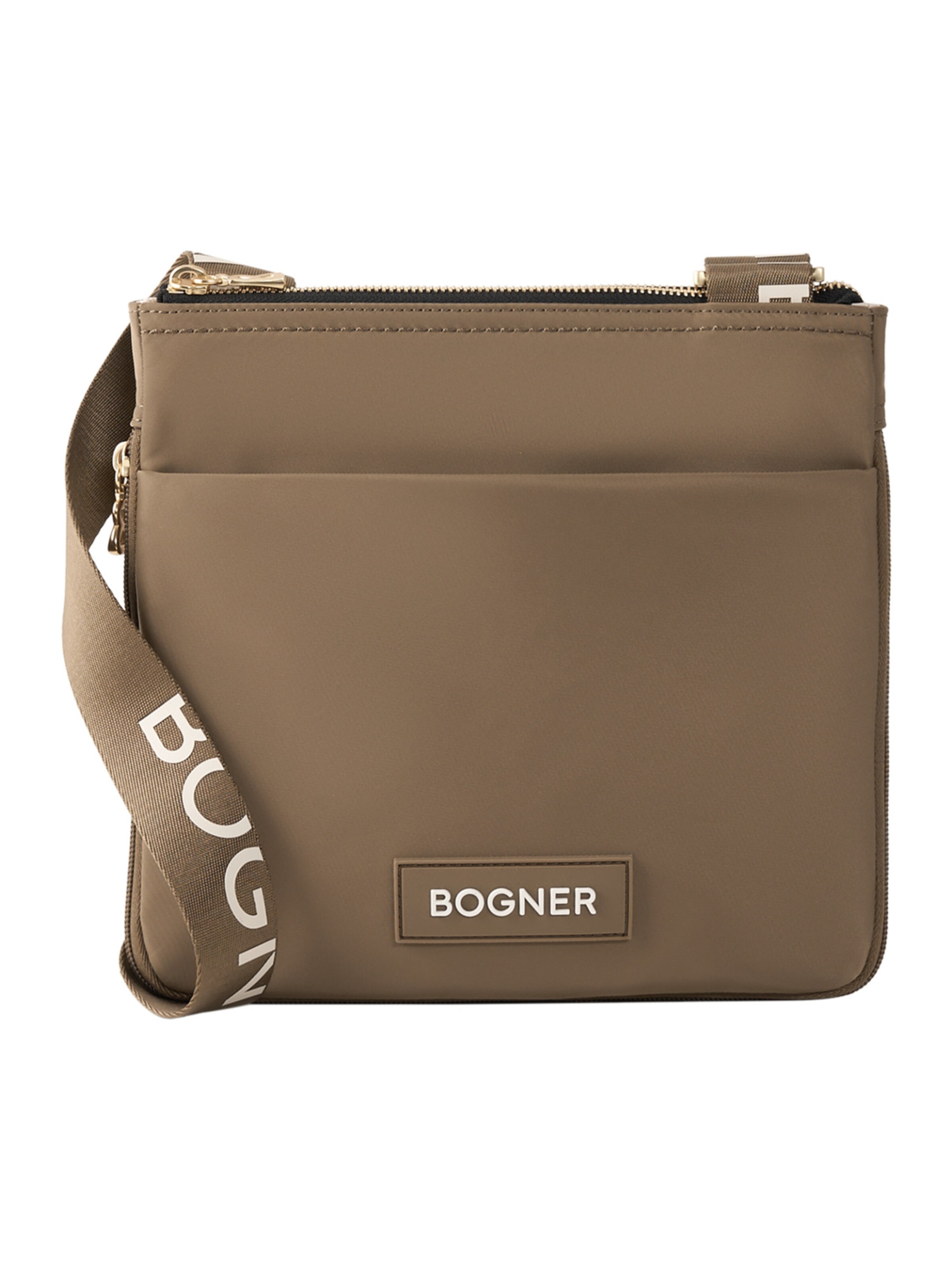 BOGNER - Mala de ombro 'Sax ser' em castanho: frente
