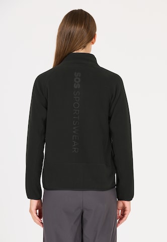 SOS Functionele fleece jas 'Draco' in Zwart: voorkant