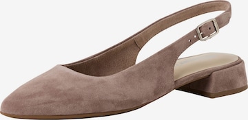 Escarpins à bride arrière Tamaris en beige : devant