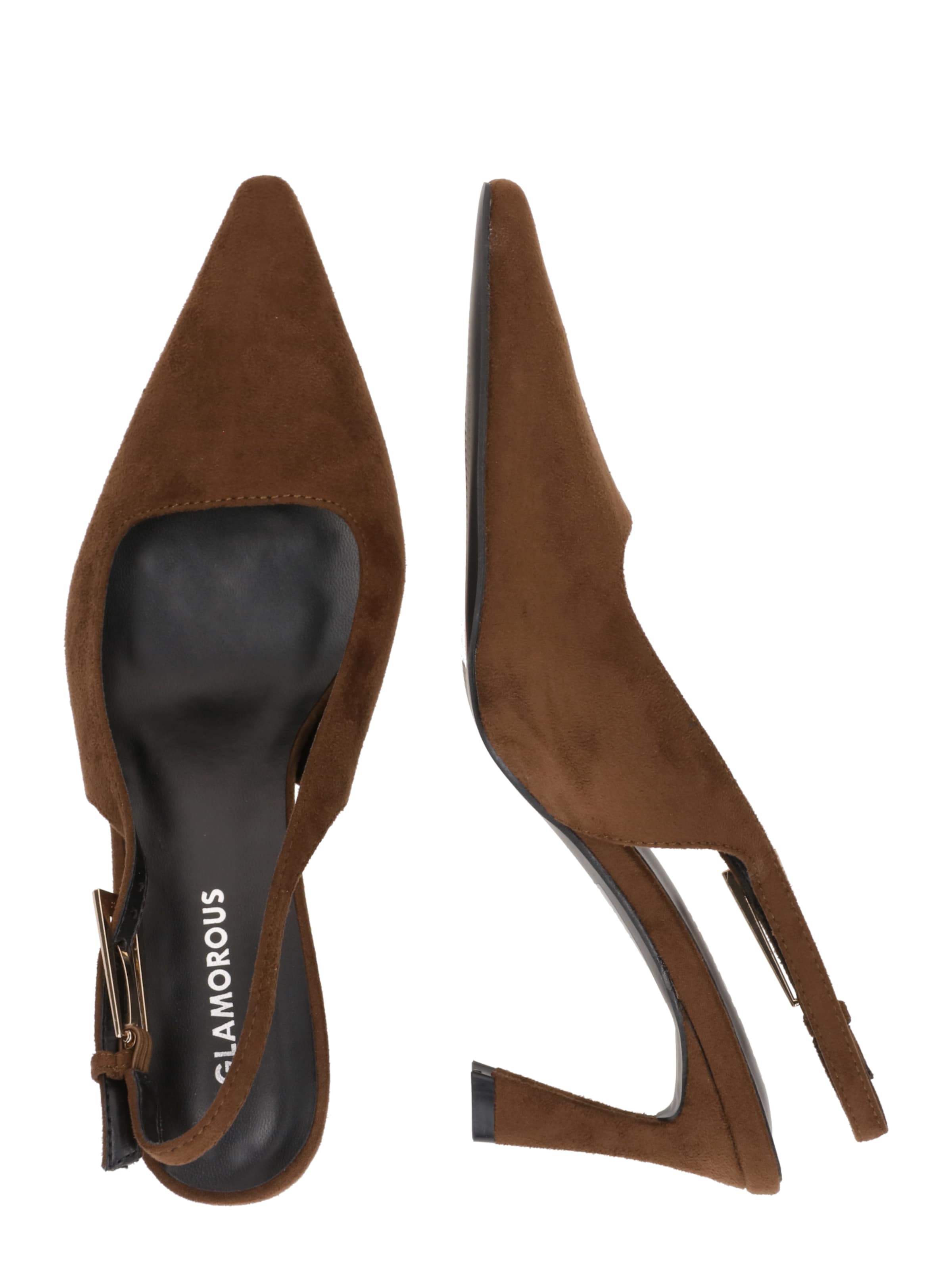 GLAMOROUS Sling körömcipők - barna