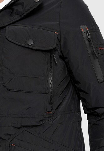 INDICODE JEANS Winterparka ' Carpelan ' in Zwart