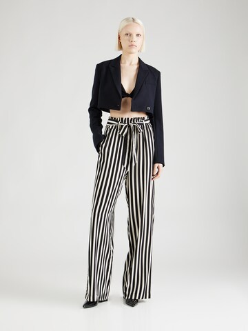 Lollys Laundry Wide leg Broek 'Vicky' in Zwart