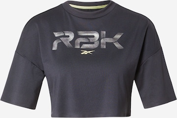 juoda Reebok Sportiniai marškinėliai: priekis