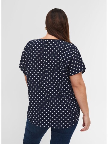 Camicia da donna 'VANNI' di Zizzi in blu