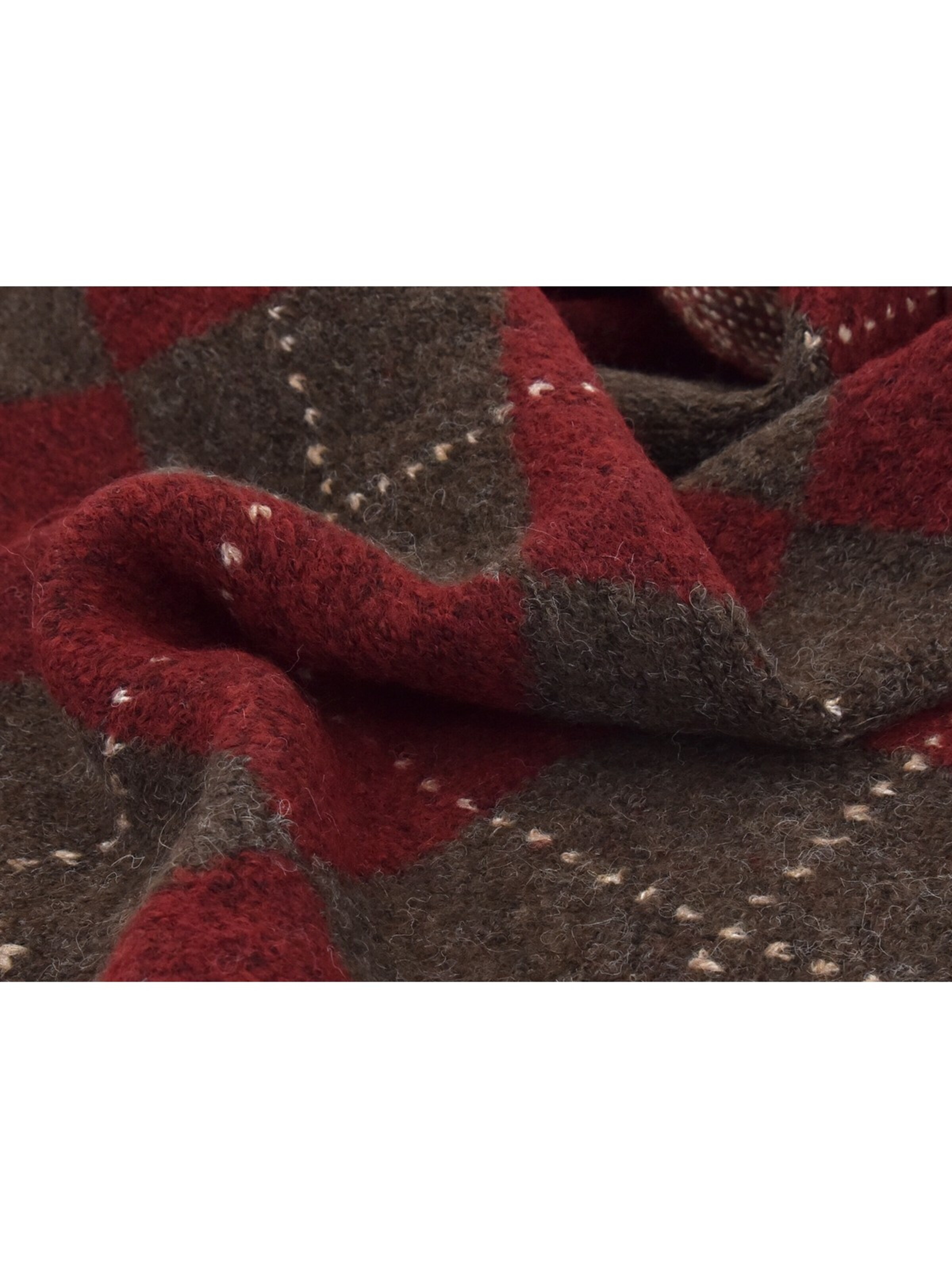 styleBREAKER Tuch 'Strick Dreieckstuch mit Argyle Muster & Wendeseite'‌‌‌‌‌‌ in Rot