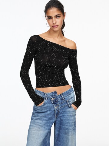 Pull&Bear Shirt in Schwarz: Vorderseite