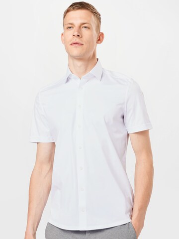 OLYMP Regular fit Button Up Shirt 'Level 5' in White: front