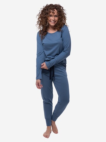 Ammann Pyjama 'Night & Home' in Blauw